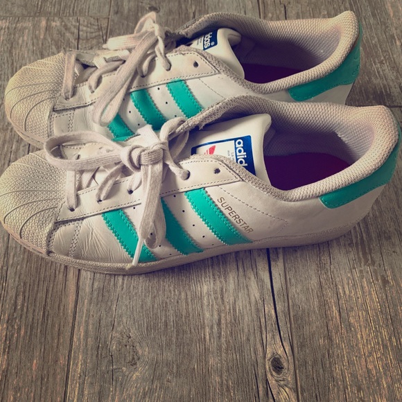 adidas superstar womens blue